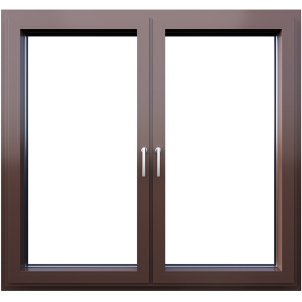 Window. Isolated window. Dark wood window. s