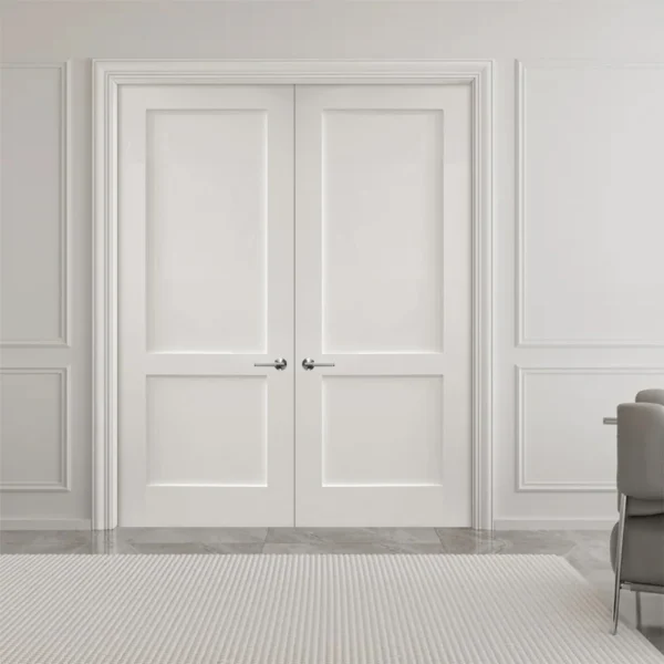 2-Panel Shaker Redi-Primed Solid Core Double Interior Door